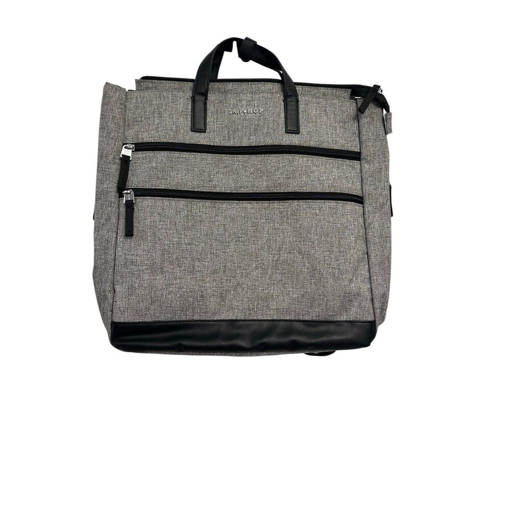 Pottery Barn Baby Skip Hop Trio Convertible Diaper Bag Heathered Gray